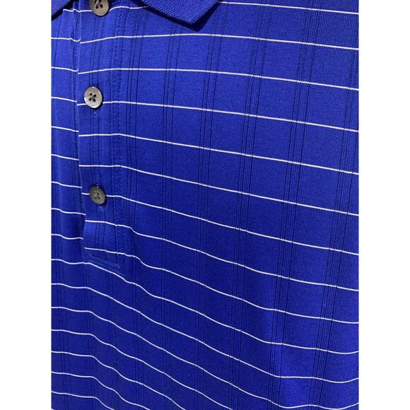 XL Nike Mens Tiger Woods Collection Blue Striped Golf Polo Shirt - Picture 4 of 10